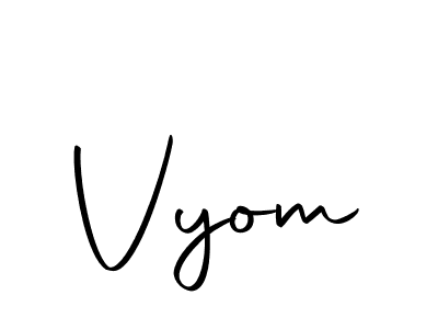 Also You can easily find your signature by using the search form. We will create Vyom name handwritten signature images for you free of cost using Autography-DOLnW sign style. Vyom signature style 10 images and pictures png