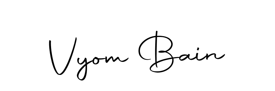 Design your own signature with our free online signature maker. With this signature software, you can create a handwritten (Autography-DOLnW) signature for name Vyom Bain. Vyom Bain signature style 10 images and pictures png