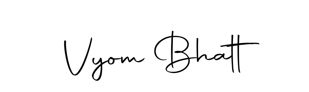 Here are the top 10 professional signature styles for the name Vyom Bhatt. These are the best autograph styles you can use for your name. Vyom Bhatt signature style 10 images and pictures png