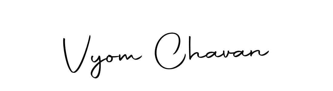 Create a beautiful signature design for name Vyom Chavan. With this signature (Autography-DOLnW) fonts, you can make a handwritten signature for free. Vyom Chavan signature style 10 images and pictures png