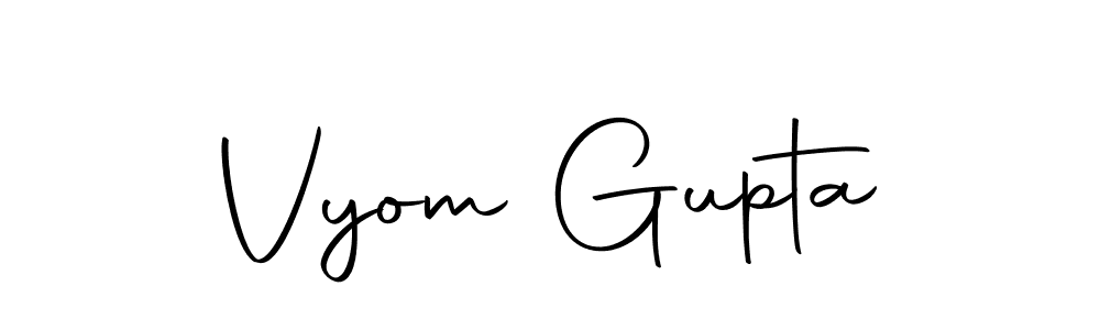 Make a beautiful signature design for name Vyom Gupta. With this signature (Autography-DOLnW) style, you can create a handwritten signature for free. Vyom Gupta signature style 10 images and pictures png
