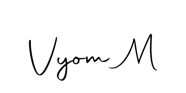 Similarly Autography-DOLnW is the best handwritten signature design. Signature creator online .You can use it as an online autograph creator for name Vyom M. Vyom M signature style 10 images and pictures png