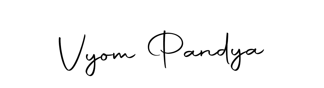 Autography-DOLnW is a professional signature style that is perfect for those who want to add a touch of class to their signature. It is also a great choice for those who want to make their signature more unique. Get Vyom Pandya name to fancy signature for free. Vyom Pandya signature style 10 images and pictures png