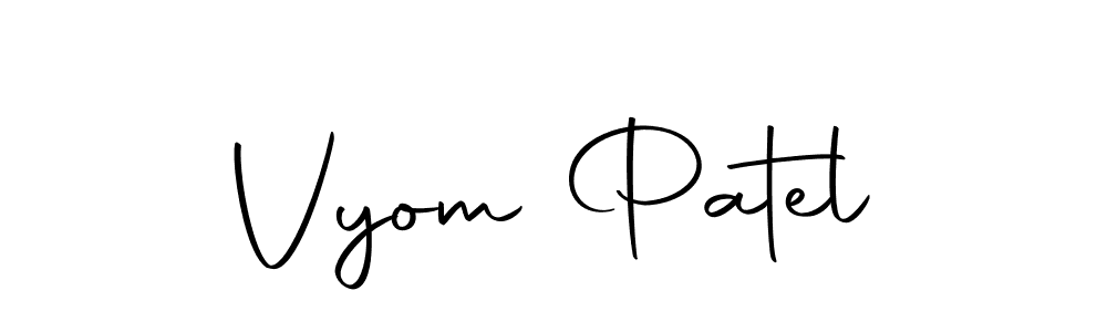 if you are searching for the best signature style for your name Vyom Patel. so please give up your signature search. here we have designed multiple signature styles  using Autography-DOLnW. Vyom Patel signature style 10 images and pictures png