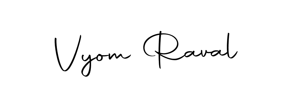 Use a signature maker to create a handwritten signature online. With this signature software, you can design (Autography-DOLnW) your own signature for name Vyom Raval. Vyom Raval signature style 10 images and pictures png