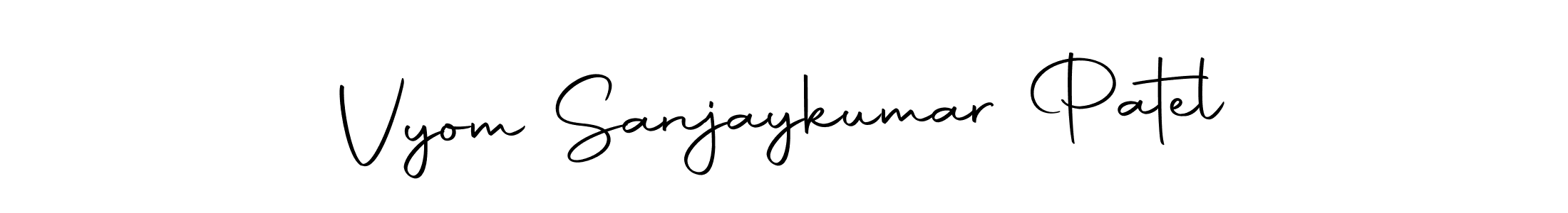 Make a beautiful signature design for name Vyom Sanjaykumar Patel. Use this online signature maker to create a handwritten signature for free. Vyom Sanjaykumar Patel signature style 10 images and pictures png