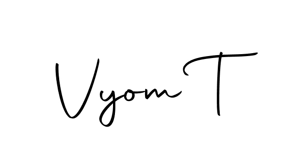 Also we have Vyom T name is the best signature style. Create professional handwritten signature collection using Autography-DOLnW autograph style. Vyom T signature style 10 images and pictures png