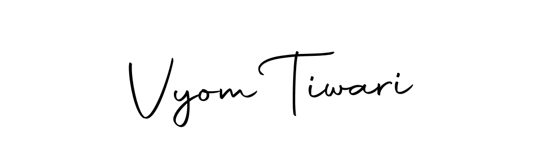 Make a beautiful signature design for name Vyom Tiwari. With this signature (Autography-DOLnW) style, you can create a handwritten signature for free. Vyom Tiwari signature style 10 images and pictures png