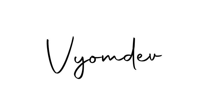 How to make Vyomdev signature? Autography-DOLnW is a professional autograph style. Create handwritten signature for Vyomdev name. Vyomdev signature style 10 images and pictures png