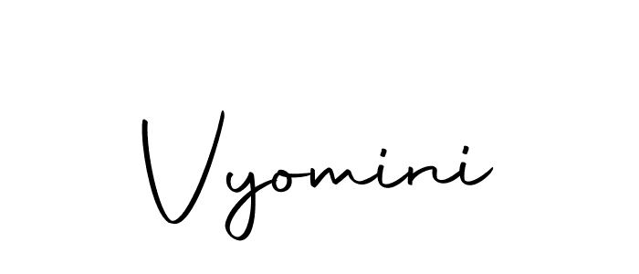 Use a signature maker to create a handwritten signature online. With this signature software, you can design (Autography-DOLnW) your own signature for name Vyomini. Vyomini signature style 10 images and pictures png
