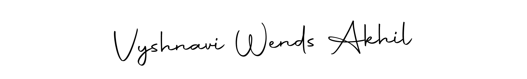 if you are searching for the best signature style for your name Vyshnavi Wends Akhil. so please give up your signature search. here we have designed multiple signature styles  using Autography-DOLnW. Vyshnavi Wends Akhil signature style 10 images and pictures png