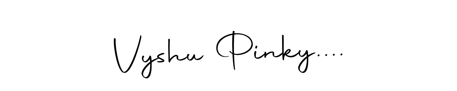 Create a beautiful signature design for name Vyshu Pinky..... With this signature (Autography-DOLnW) fonts, you can make a handwritten signature for free. Vyshu Pinky.... signature style 10 images and pictures png