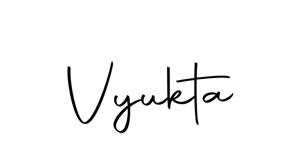 Design your own signature with our free online signature maker. With this signature software, you can create a handwritten (Autography-DOLnW) signature for name Vyukta. Vyukta signature style 10 images and pictures png