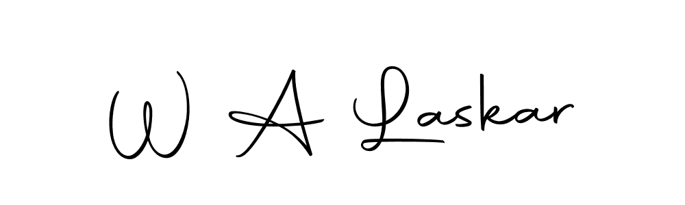 Create a beautiful signature design for name W A Laskar. With this signature (Autography-DOLnW) fonts, you can make a handwritten signature for free. W A Laskar signature style 10 images and pictures png