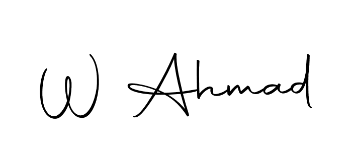 Design your own signature with our free online signature maker. With this signature software, you can create a handwritten (Autography-DOLnW) signature for name W Ahmad. W Ahmad signature style 10 images and pictures png