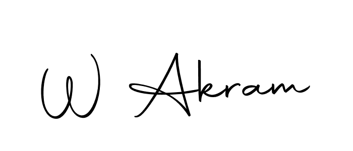 Make a beautiful signature design for name W Akram. With this signature (Autography-DOLnW) style, you can create a handwritten signature for free. W Akram signature style 10 images and pictures png