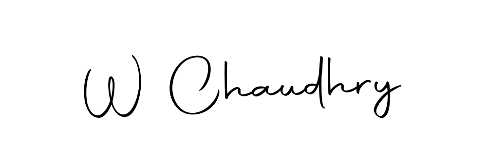 Also we have W Chaudhry name is the best signature style. Create professional handwritten signature collection using Autography-DOLnW autograph style. W Chaudhry signature style 10 images and pictures png