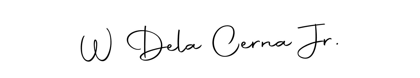 Create a beautiful signature design for name W Dela Cerna Jr.. With this signature (Autography-DOLnW) fonts, you can make a handwritten signature for free. W Dela Cerna Jr. signature style 10 images and pictures png