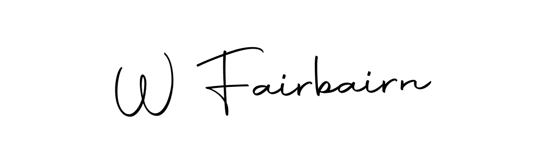 You should practise on your own different ways (Autography-DOLnW) to write your name (W Fairbairn) in signature. don't let someone else do it for you. W Fairbairn signature style 10 images and pictures png