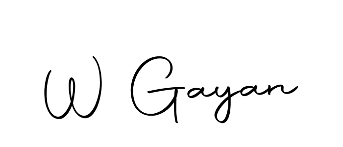 Make a beautiful signature design for name W Gayan. With this signature (Autography-DOLnW) style, you can create a handwritten signature for free. W Gayan signature style 10 images and pictures png