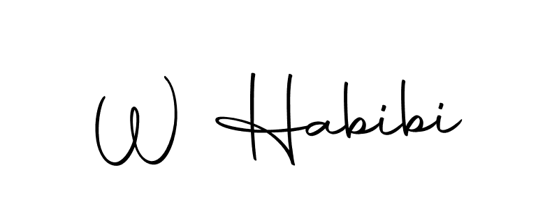 You can use this online signature creator to create a handwritten signature for the name W Habibi. This is the best online autograph maker. W Habibi signature style 10 images and pictures png