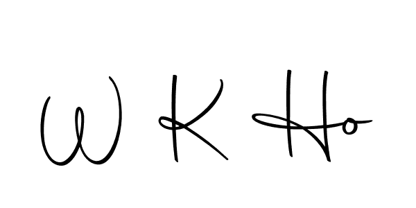 The best way (Autography-DOLnW) to make a short signature is to pick only two or three words in your name. The name W K Ho include a total of six letters. For converting this name. W K Ho signature style 10 images and pictures png