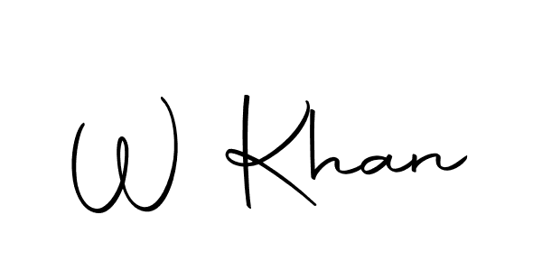 Design your own signature with our free online signature maker. With this signature software, you can create a handwritten (Autography-DOLnW) signature for name W Khan. W Khan signature style 10 images and pictures png