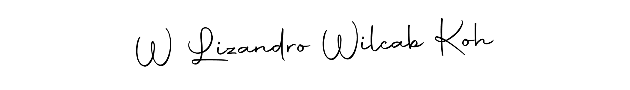 Make a short W Lizandro Wilcab Koh signature style. Manage your documents anywhere anytime using Autography-DOLnW. Create and add eSignatures, submit forms, share and send files easily. W Lizandro Wilcab Koh signature style 10 images and pictures png