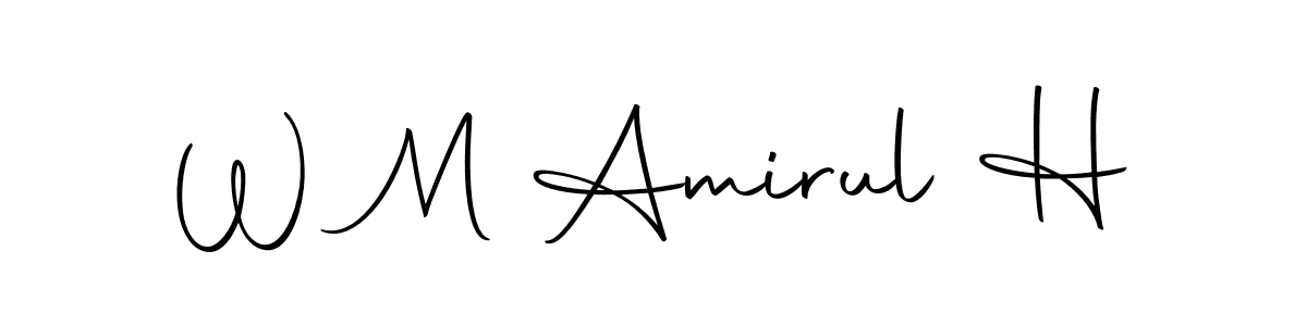 Use a signature maker to create a handwritten signature online. With this signature software, you can design (Autography-DOLnW) your own signature for name W M Amirul H. W M Amirul H signature style 10 images and pictures png