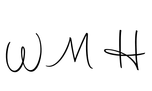 Make a beautiful signature design for name W M H. Use this online signature maker to create a handwritten signature for free. W M H signature style 10 images and pictures png
