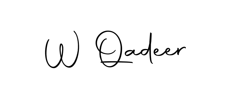 Use a signature maker to create a handwritten signature online. With this signature software, you can design (Autography-DOLnW) your own signature for name W Qadeer. W Qadeer signature style 10 images and pictures png