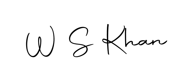 Design your own signature with our free online signature maker. With this signature software, you can create a handwritten (Autography-DOLnW) signature for name W S Khan. W S Khan signature style 10 images and pictures png