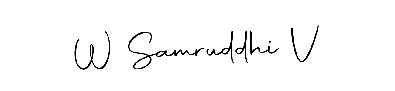 It looks lik you need a new signature style for name W Samruddhi V. Design unique handwritten (Autography-DOLnW) signature with our free signature maker in just a few clicks. W Samruddhi V signature style 10 images and pictures png