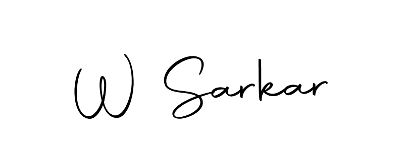 Create a beautiful signature design for name W Sarkar. With this signature (Autography-DOLnW) fonts, you can make a handwritten signature for free. W Sarkar signature style 10 images and pictures png