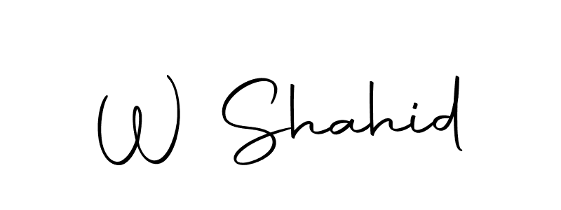 Create a beautiful signature design for name W Shahid. With this signature (Autography-DOLnW) fonts, you can make a handwritten signature for free. W Shahid signature style 10 images and pictures png