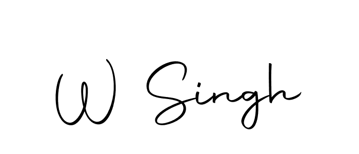 You should practise on your own different ways (Autography-DOLnW) to write your name (W Singh) in signature. don't let someone else do it for you. W Singh signature style 10 images and pictures png