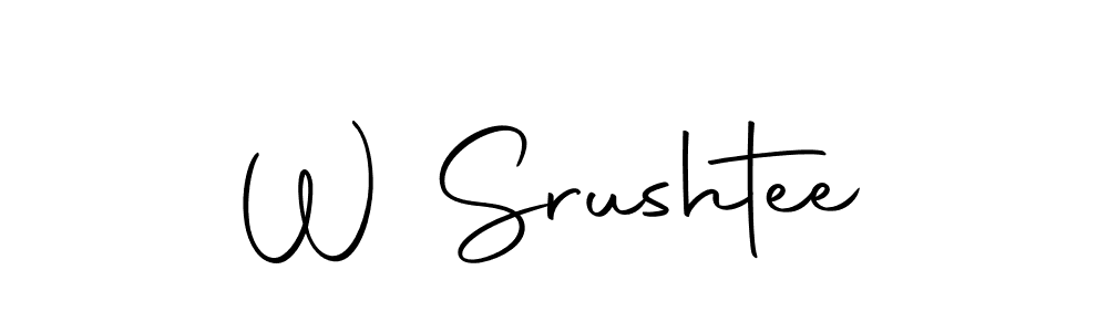 Design your own signature with our free online signature maker. With this signature software, you can create a handwritten (Autography-DOLnW) signature for name W Srushtee. W Srushtee signature style 10 images and pictures png