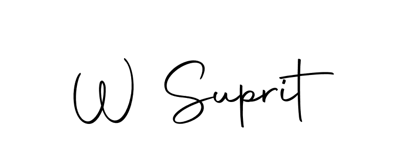 How to make W Suprit name signature. Use Autography-DOLnW style for creating short signs online. This is the latest handwritten sign. W Suprit signature style 10 images and pictures png