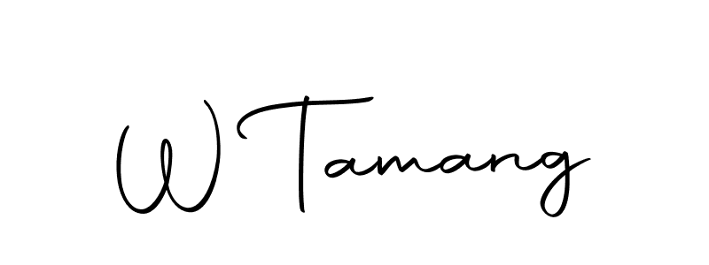 Create a beautiful signature design for name W Tamang. With this signature (Autography-DOLnW) fonts, you can make a handwritten signature for free. W Tamang signature style 10 images and pictures png