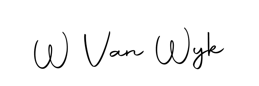 How to make W Van Wyk name signature. Use Autography-DOLnW style for creating short signs online. This is the latest handwritten sign. W Van Wyk signature style 10 images and pictures png
