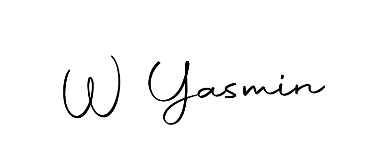 Create a beautiful signature design for name W Yasmin. With this signature (Autography-DOLnW) fonts, you can make a handwritten signature for free. W Yasmin signature style 10 images and pictures png