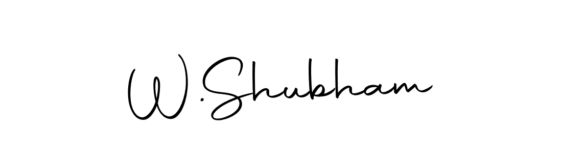 This is the best signature style for the W.  Shubham name. Also you like these signature font (Autography-DOLnW). Mix name signature. W.  Shubham signature style 10 images and pictures png