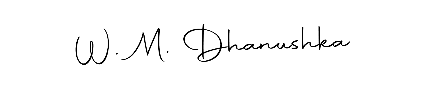 How to Draw W. M. Dhanushka signature style? Autography-DOLnW is a latest design signature styles for name W. M. Dhanushka. W. M. Dhanushka signature style 10 images and pictures png