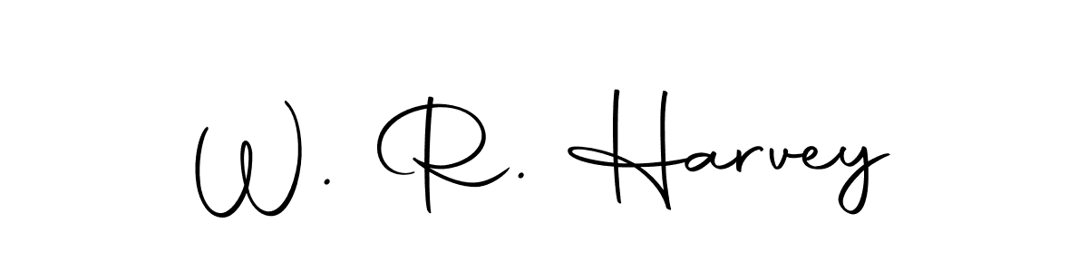 The best way (Autography-DOLnW) to make a short signature is to pick only two or three words in your name. The name W. R. Harvey include a total of six letters. For converting this name. W. R. Harvey signature style 10 images and pictures png