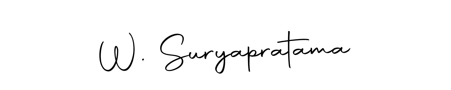 Use a signature maker to create a handwritten signature online. With this signature software, you can design (Autography-DOLnW) your own signature for name W. Suryapratama. W. Suryapratama signature style 10 images and pictures png