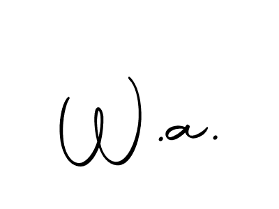 The best way (Autography-DOLnW) to make a short signature is to pick only two or three words in your name. The name W.a. include a total of six letters. For converting this name. W.a. signature style 10 images and pictures png
