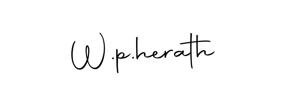 The best way (Autography-DOLnW) to make a short signature is to pick only two or three words in your name. The name W.p.herath include a total of six letters. For converting this name. W.p.herath signature style 10 images and pictures png