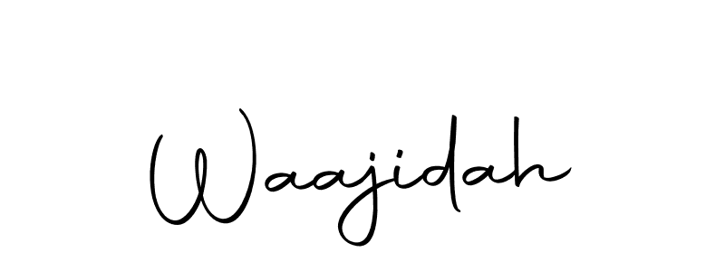 Design your own signature with our free online signature maker. With this signature software, you can create a handwritten (Autography-DOLnW) signature for name Waajidah. Waajidah signature style 10 images and pictures png