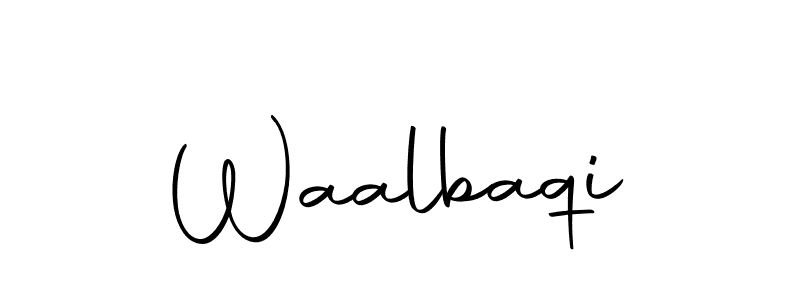 Design your own signature with our free online signature maker. With this signature software, you can create a handwritten (Autography-DOLnW) signature for name Waalbaqi. Waalbaqi signature style 10 images and pictures png