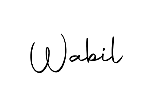Use a signature maker to create a handwritten signature online. With this signature software, you can design (Autography-DOLnW) your own signature for name Wabil. Wabil signature style 10 images and pictures png